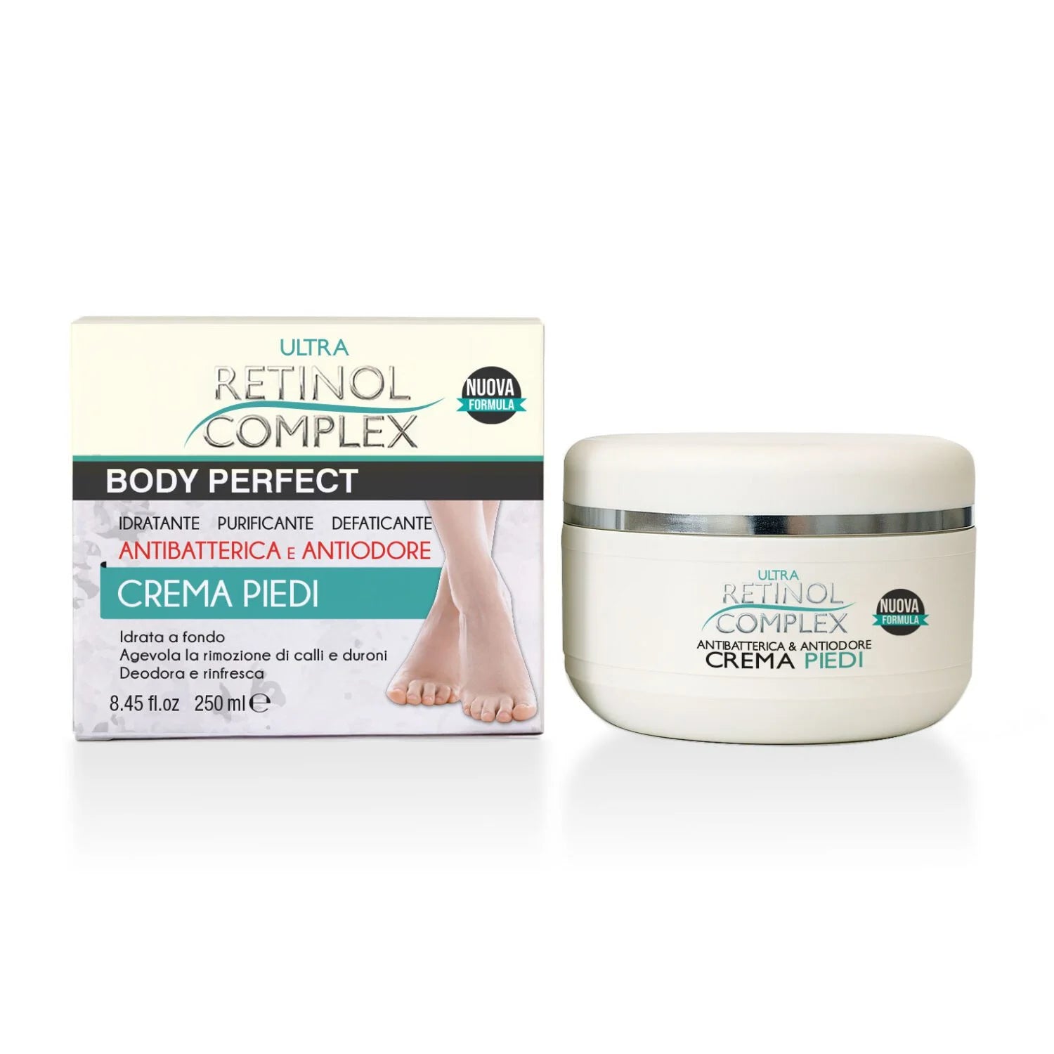 RETINOL COMPLEX CREMA PIEDI ANTIBATTERICA E ANTIODORE 250ML