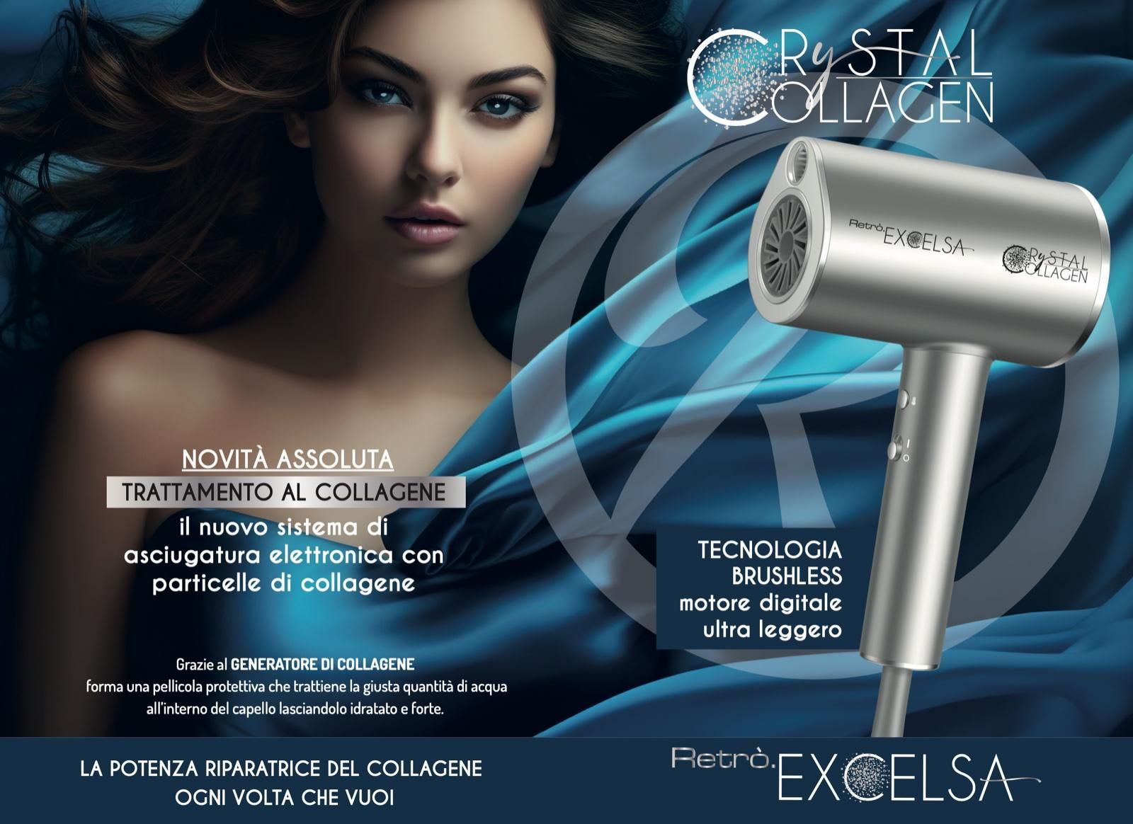 Retrò.UPGRADE ASCIUGACAPELLI EXCELSA CRYSTAL COLLAGEN