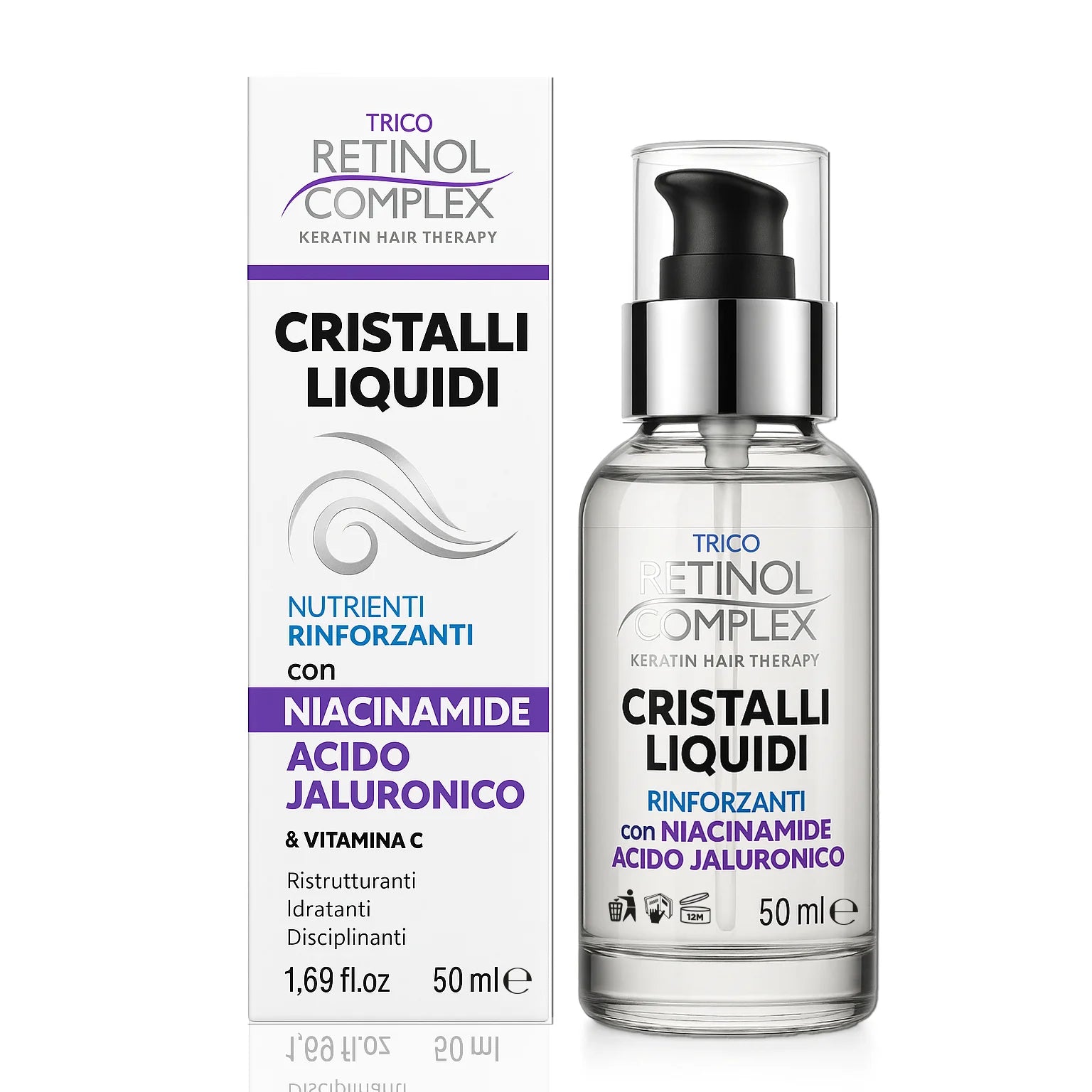 RETINOL COMPLEX CRISTALLI LIQUIDI CON NIACINAMIDE ACIDO JALURONICO 50ML