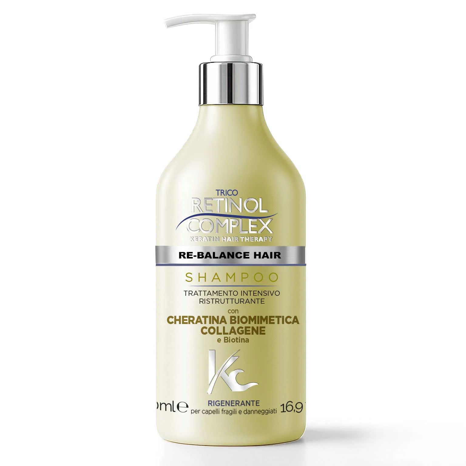 RETINOL COMPLEX SHAMPOO RISTRUTTURANTE CON CHERATINA BIOMIMETICA COLLAGENE 500ML