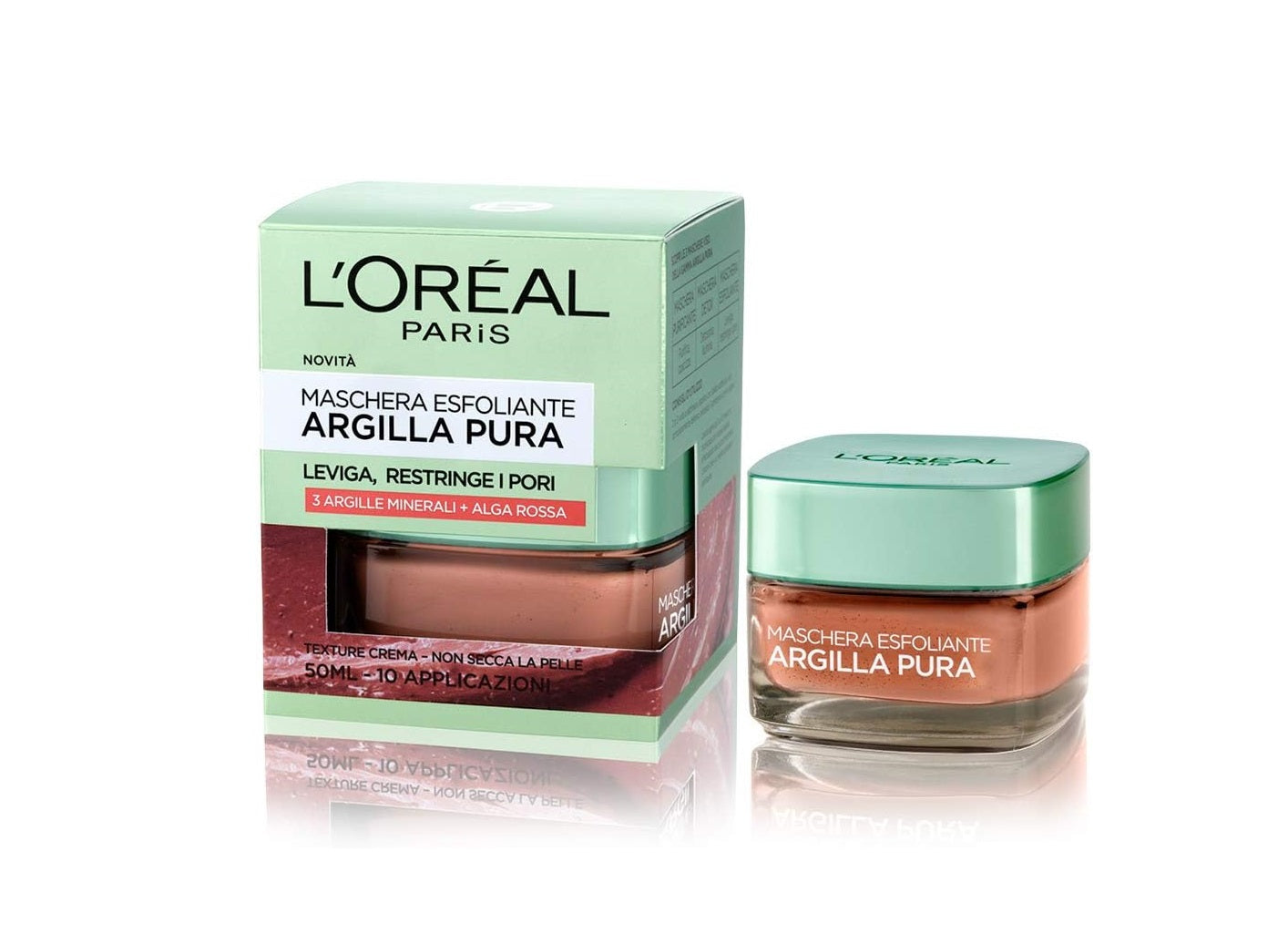 L'OREAL MASCHERA VISO ARGILLA PURA ALGHE ROSSE 50ML