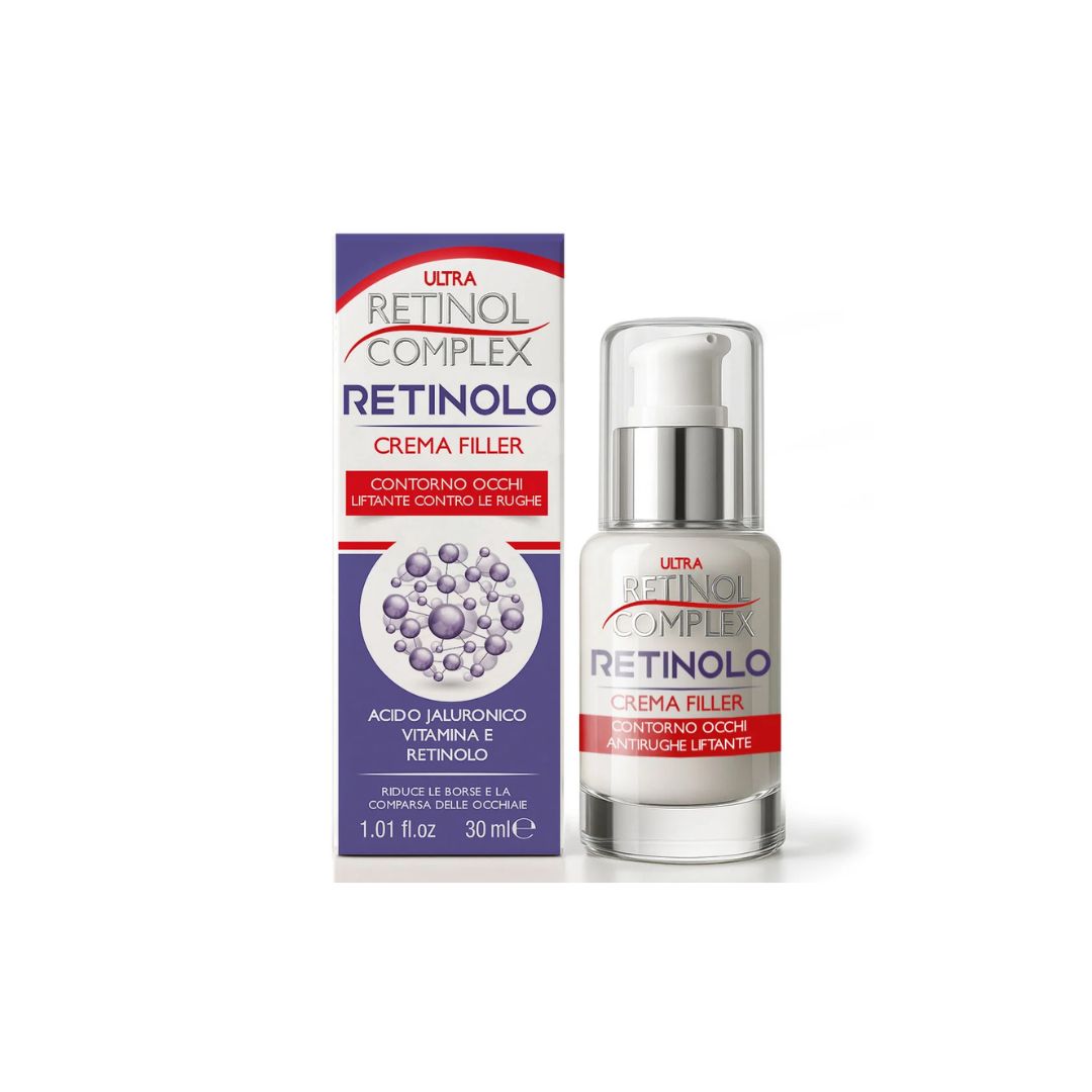 RETINOL COMPLEX CREMA FILLER RETINOLO CONTORNO OCCHI ACIDO JALURONICO VITAMINA E RETINOLO 30ML