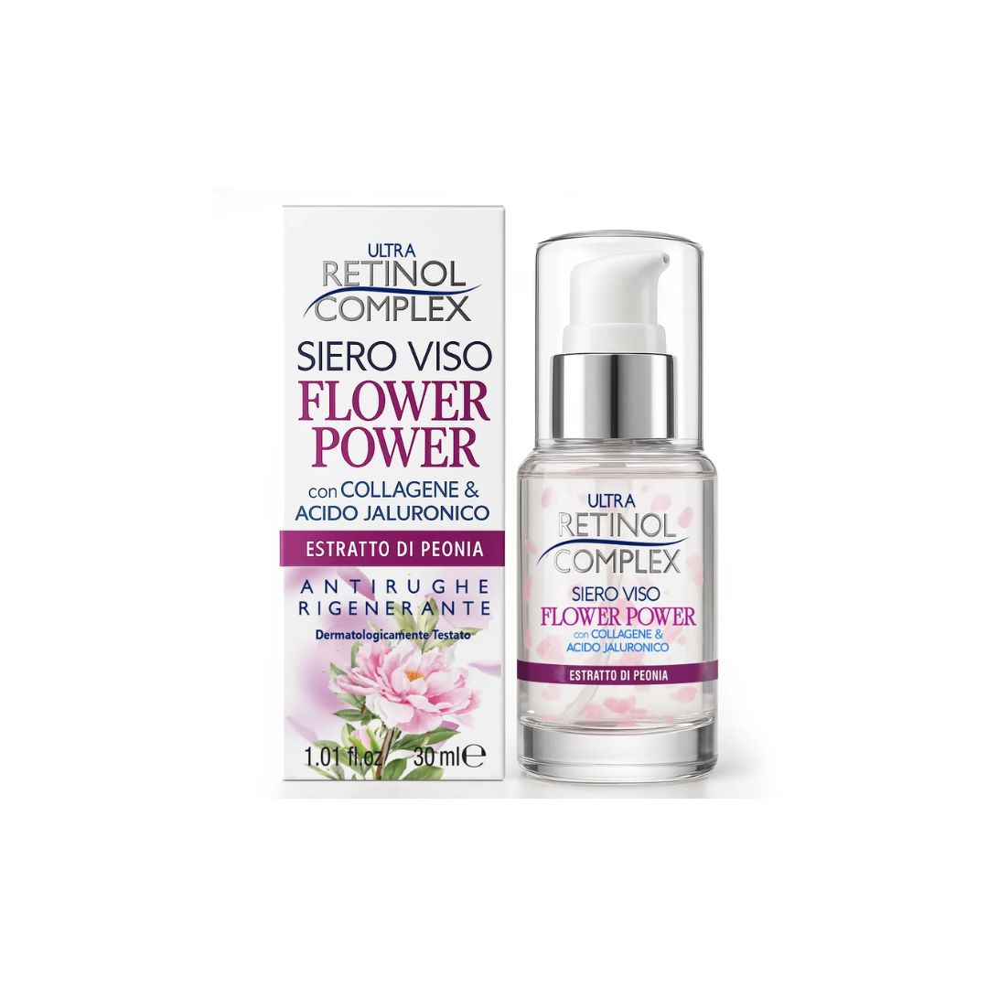 RETINOL COMPLEX SIERO VISO FLOWER POWER CON COLLAGENE E ACIDO JALURONICO 30ML